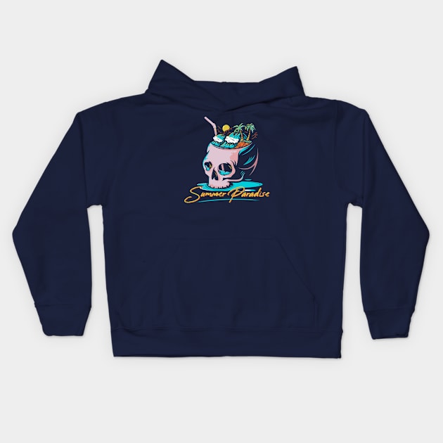 Summer Paradise Kids Hoodie by everglowstd